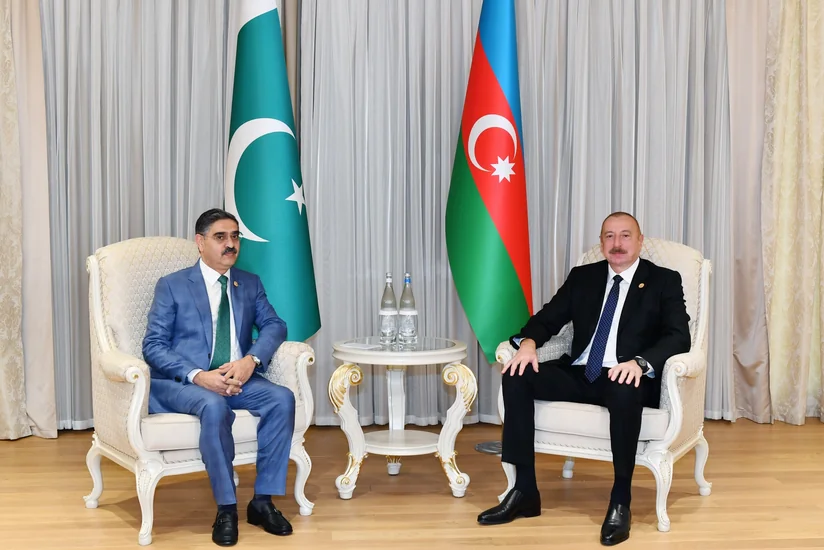 President of Azerbaijan Ilham Aliyev meets caretaker PM of Pakistan in Tashkent (UPDATED)