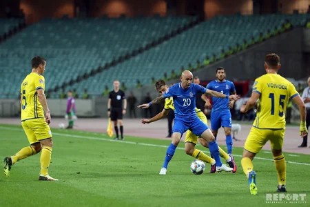 Azərbaycan yığması UEFA Millətlər Liqasındakı ilk oyununda heç-heçə edib - FOTOREPORTAJ
