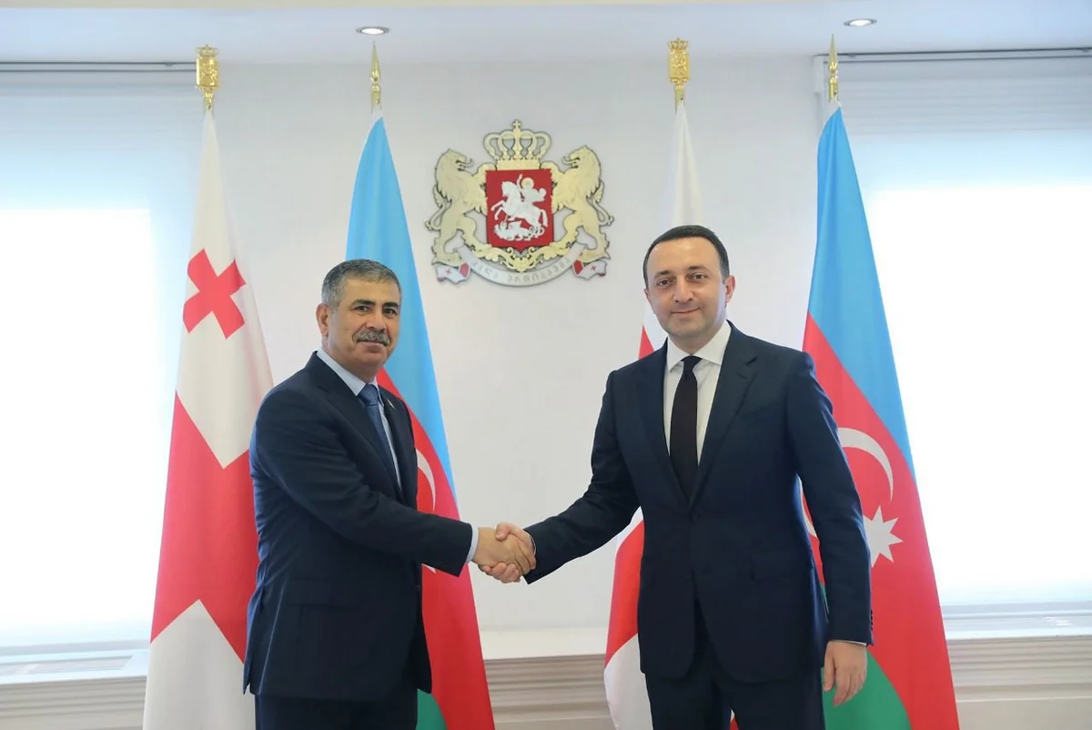 Azerbaijani defense minister meets Georgian PM