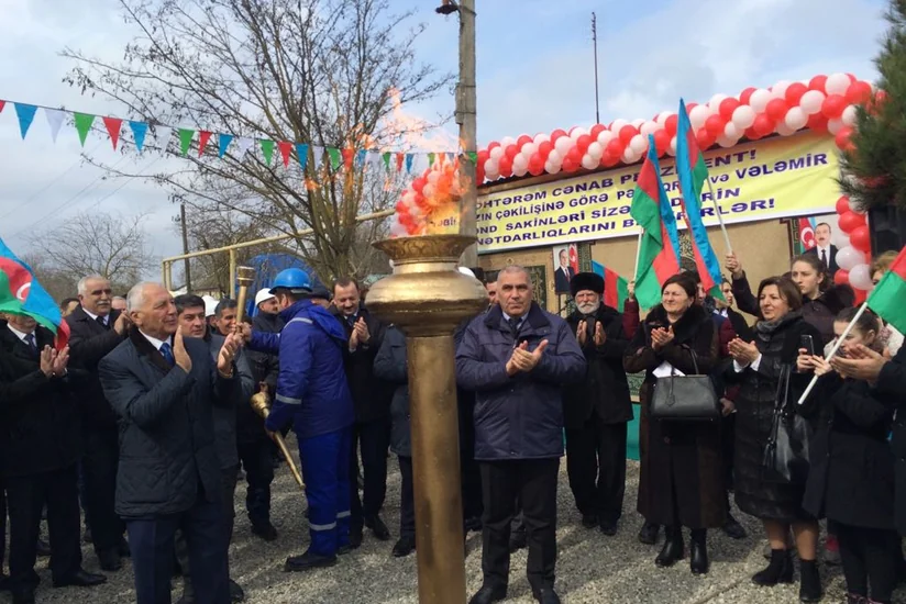 Xaçmazın daha iki yaşayış məntəqəsinə ilk dəfə qaz verilib