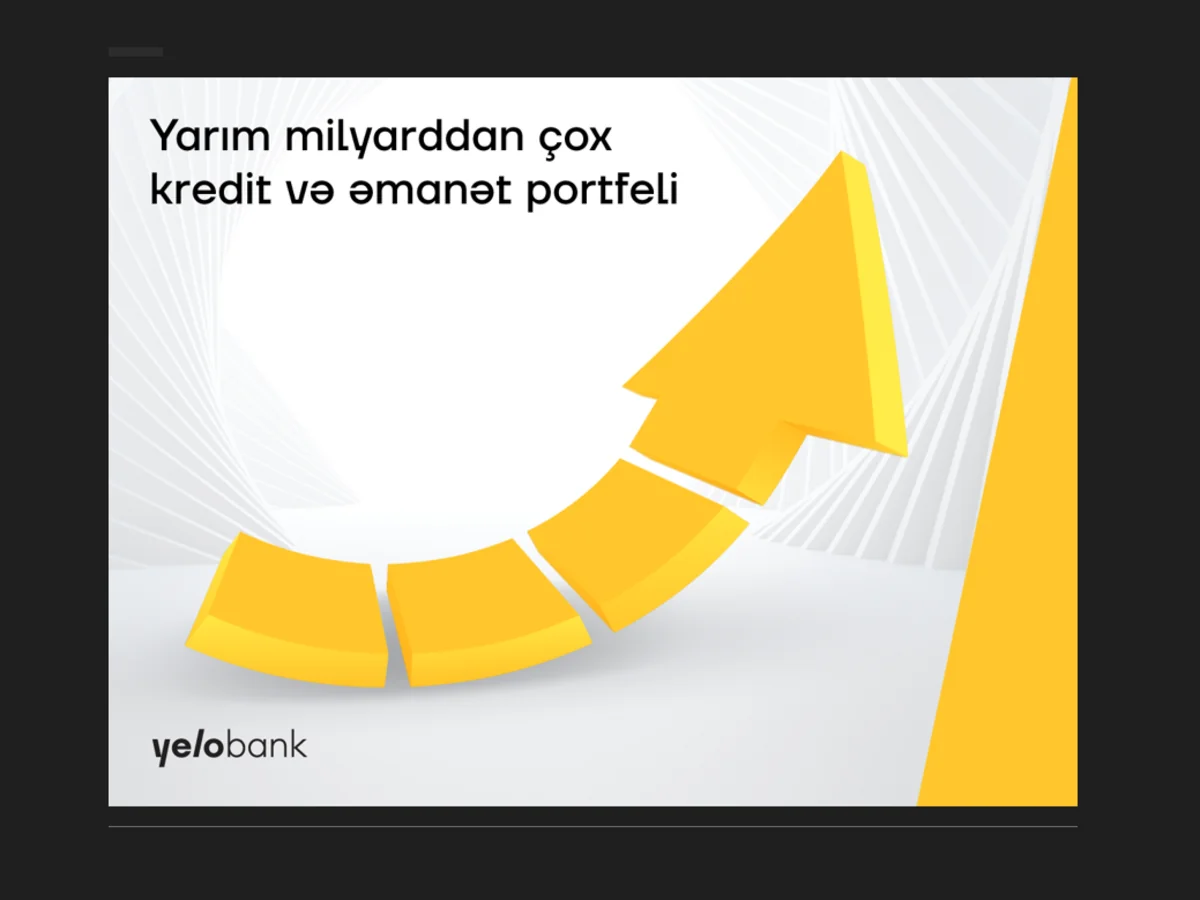 Yelo Bankın əmanət və kredit portfelləri yarım milyard manatı keçib