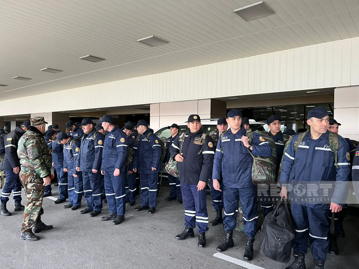 Azerbaijani rescuers leave for Turkiye