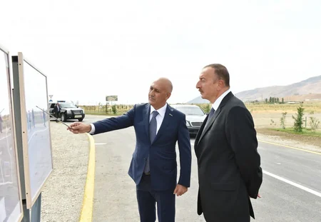 Prezident İlham Əliyev Siyəzən-Məşrif avtomobil yolunun açılışında iştirak edib - FOTO