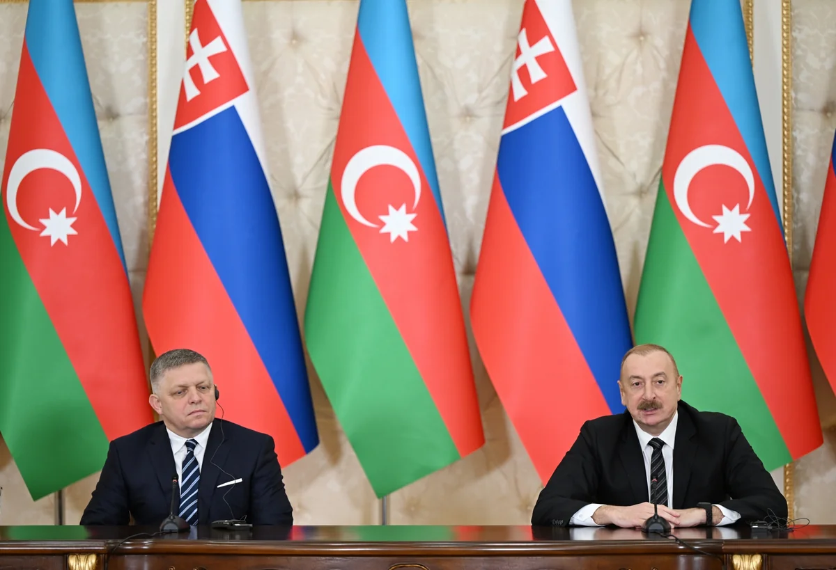 Azərbaycan Prezidenti İlham Əliyev və Slovakiyanın Baş naziri Robert Fitso mətbuata bəyanatla çıxış ediblər - YENİLƏNİB-3