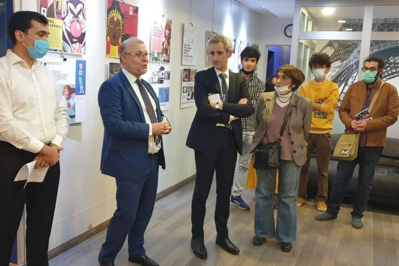 Французский институт в Азербайджане провел выставку, отражающую 100-летнюю историю анимационных фильмов