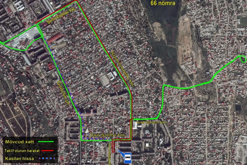 Bakıda 66 saylı marşrutun hərəkət istiqaməti dəyişdirilir