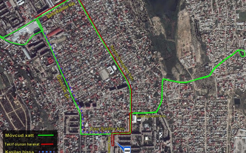 Bakıda 66 saylı marşrutun hərəkət istiqaməti dəyişdirilir
