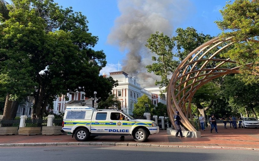 Fire erupts at South African parliament building in Cape Town