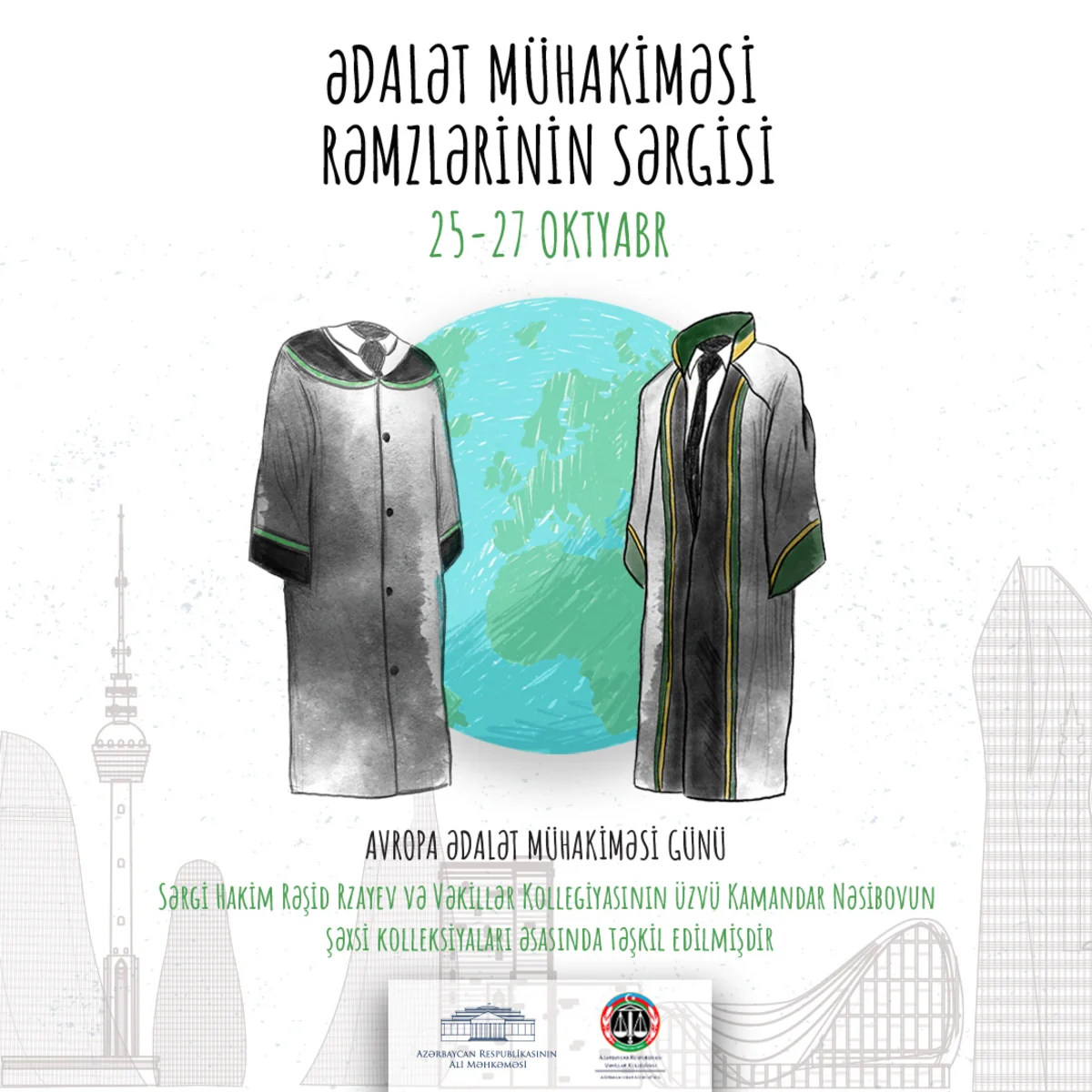 “Avropa Ədalət Mühakiməsi Günü”nə həsr olunan ədalət mühakiməsi rəmzlərinin sərgisi keçiriləcək