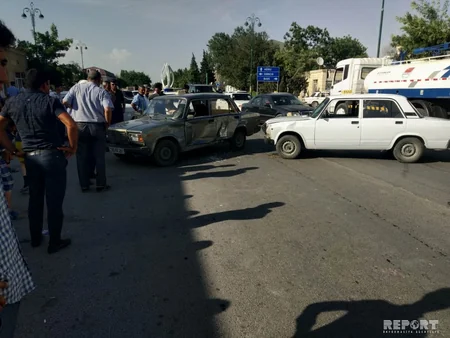 Kürdəmirdə yol qəzası baş verib - FOTO