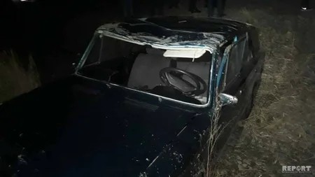 В Товузе перевернулся автомобиль, есть пострадавший