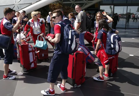 ​Russian national gymnastics team arrive in Baku