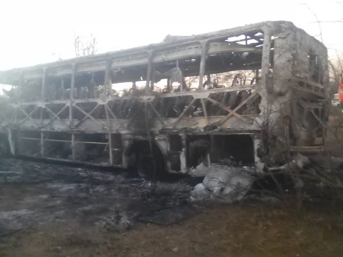 Nearly 40 people killed as bus explodes in Zimbabwe