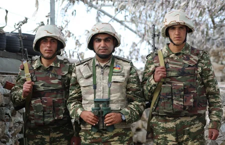3 000 metr yüksəklikdə yerləşən bölmələrdə xidmət edən Azərbaycan əsgəri