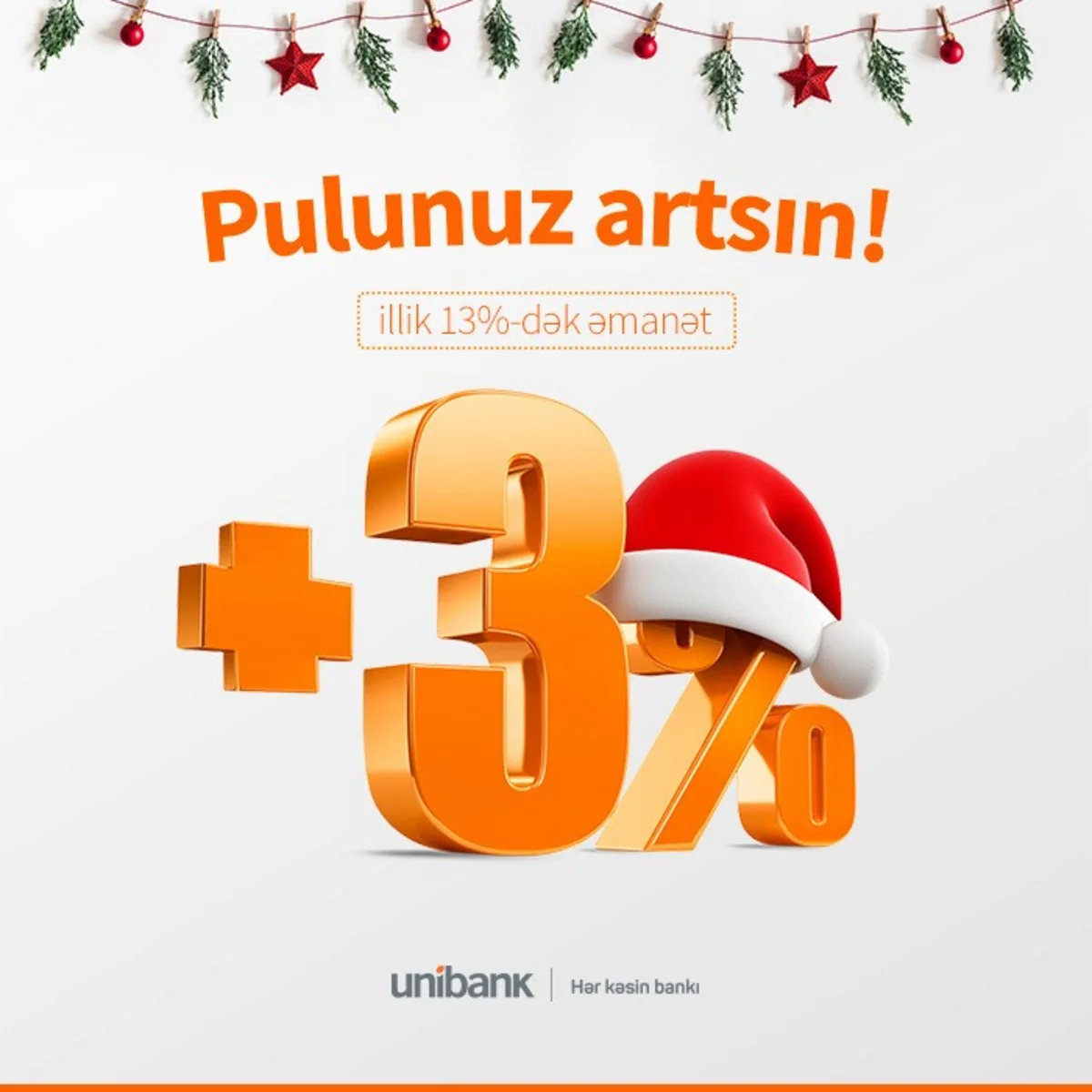 “Unibank” əmanətlərlə bağlı yeni kampaniyaya başlayıb