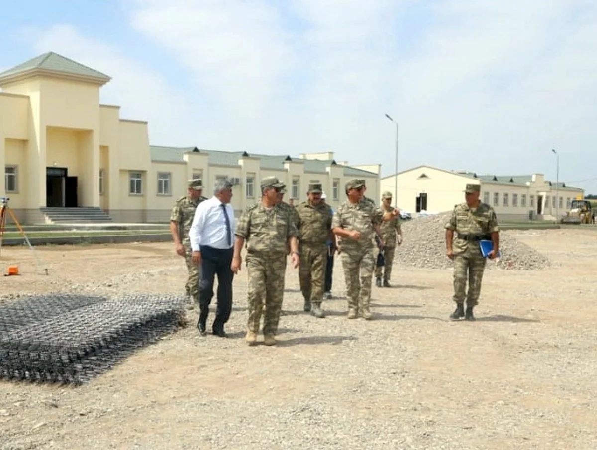 Azerbaijan Defense Minister visited several military units being under construction in the frontline zone -  VIDEO