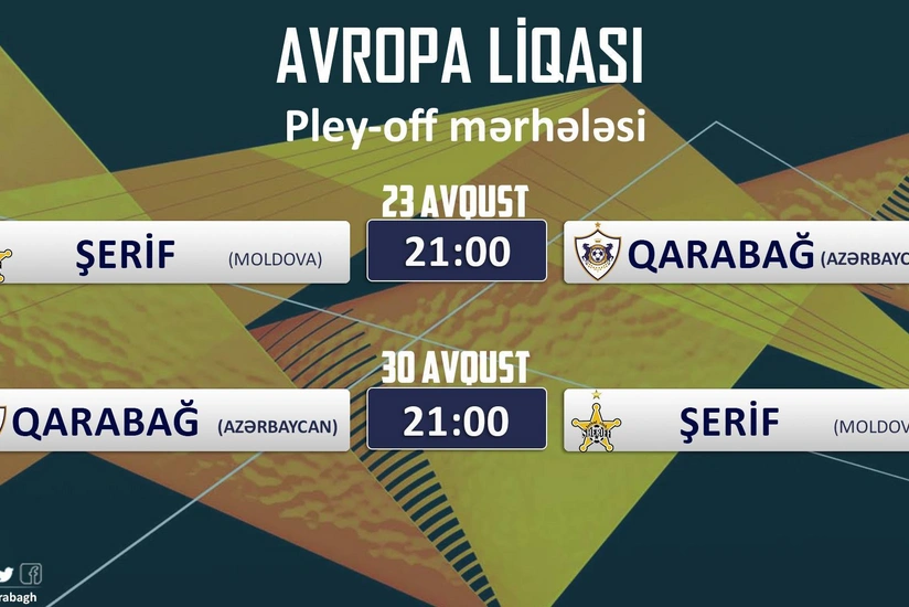 Определилось время матчей между Карабахом и Шерифом