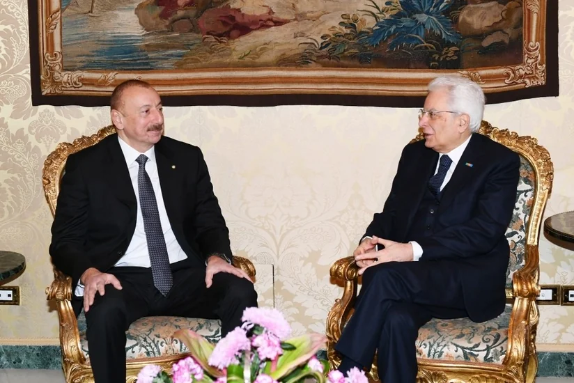 Azerbaijani and Italian Presidents hold one-on-one meeting
