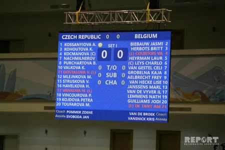 Voleybolçu qadınlar arasında Avropa çempionatı: Çexiya - Belçika  3:1 - FOTO