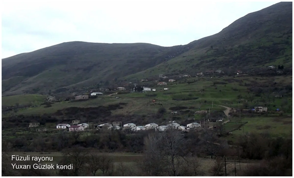 Füzulinin Yuxarı Güzlək kəndindən görüntülər 
