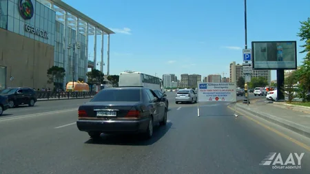 Bakının Atatürk prospektinin bir hissəsi təmir olunur