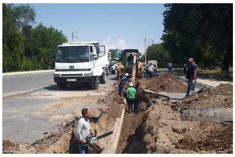 Naxçıvanda magistral su xəttində qəza olub