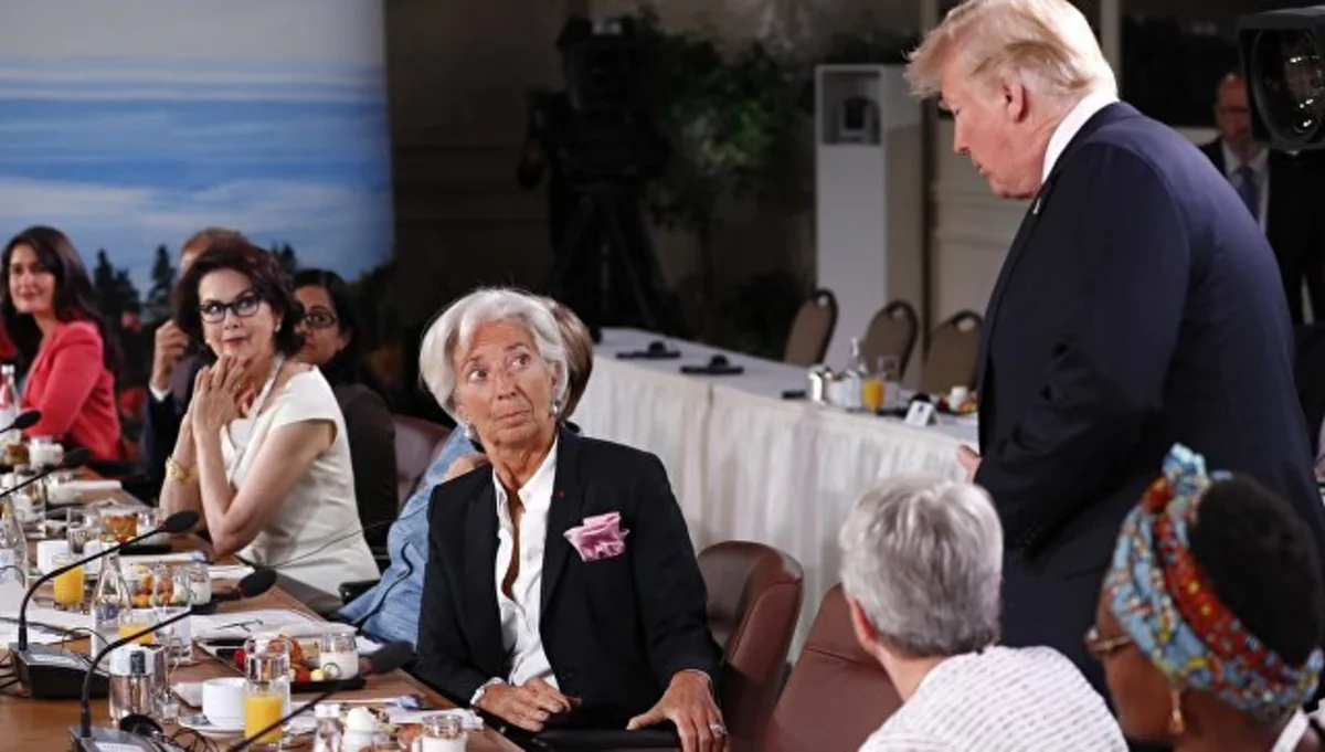 Donald Trump arrives late to G7 gender equality breakfast