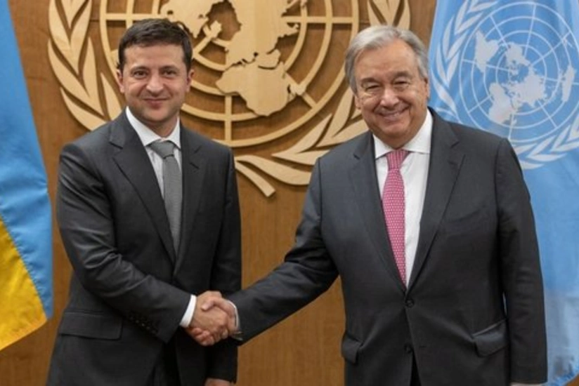 Zelenski BMT baş katibi ilə taxıl sazişini müzakirə edib