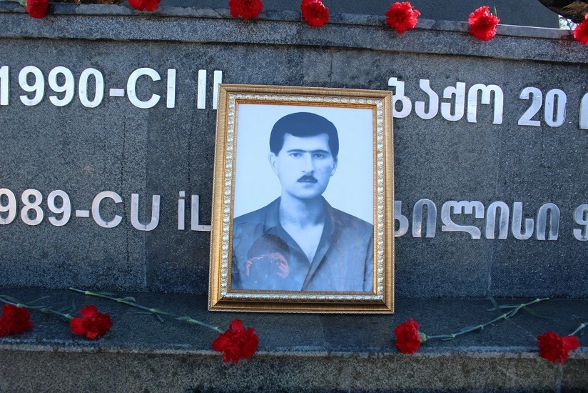 Gürcüstanda 20 Yanvar şəhidinin xatirəsi anılıb - FOTO