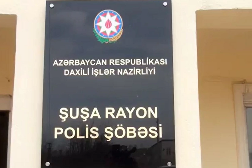 Азербайджанские полицейские на страже порядка в Шуше