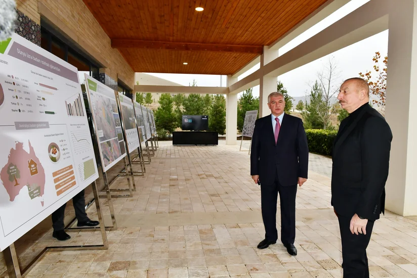 İlham Əliyev “Şəki-Oğuz” Aqroparkında yaradılan şəraitlə tanış olub - YENİLƏNİB