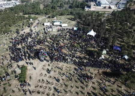 President Ilham Aliyev and first lady Mehriban Aliyeva attended tree-planting campaign in Khatai district, Baku
