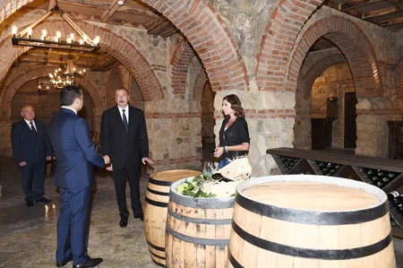 Şamaxıda “Şirvan şərabları” MMC-nin üzümçülük və şərabçılıq kompleksinin açılışı olub