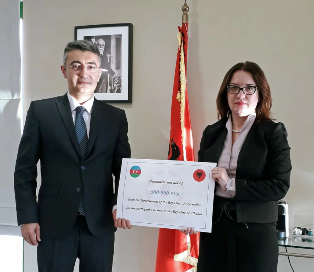 Albania receives humanitarian aid from Azerbaijan