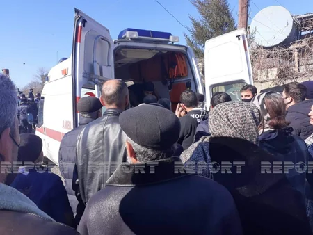 Şəhidin vida mərasimində qohumu ürəktutmadan öldü