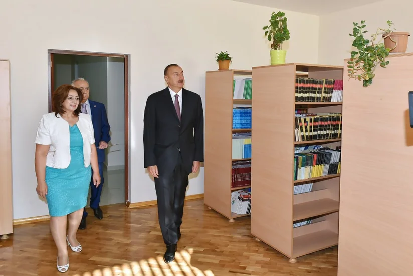 Azərbaycan ​Prezidenti Texniki-Humanitar Liseydə yenidənqurma işlərindən sonrakı vəziyyətlə tanış olub
