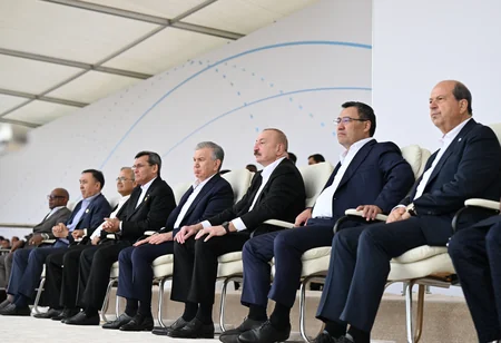 Participants of 17th ECO Summit watch Victory show of Karabakh horses at Aghdam's Imarat Complex
