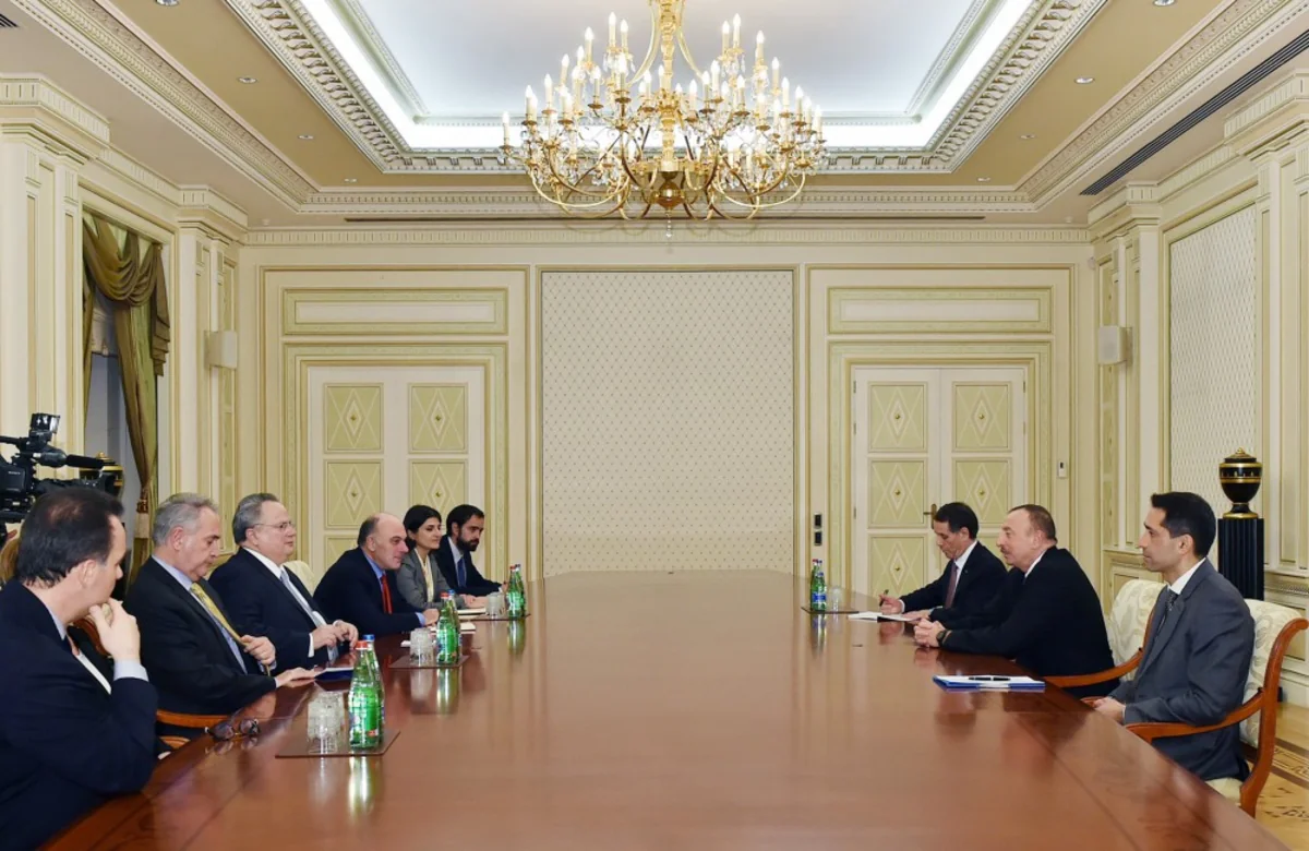 ​Nikos Kotzias İlham Əliyevlə Azərbaycanın Avropa perspektivlərini müzakirə edib