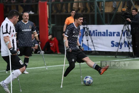 Bakı Olimpiya Stadionunda Qarabağ və Neftçi amputant futbol komandalarının oyunu keçirilib