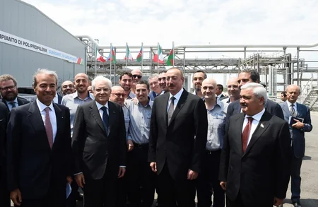 Azerbaijani and Italian presidents attend polypropylene plant built within 'SOCAR Polymer' project