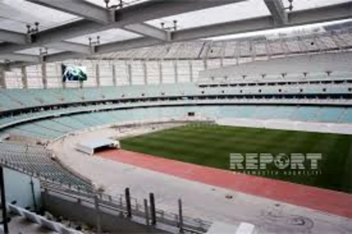 Bakı Olimpiya Stadionunda İtaliya milli komandasının kubokları nümayiş olunub - FOTO