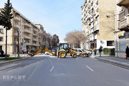 Bakının təmirə dayanmış yolları - FOTOREPORTAJ