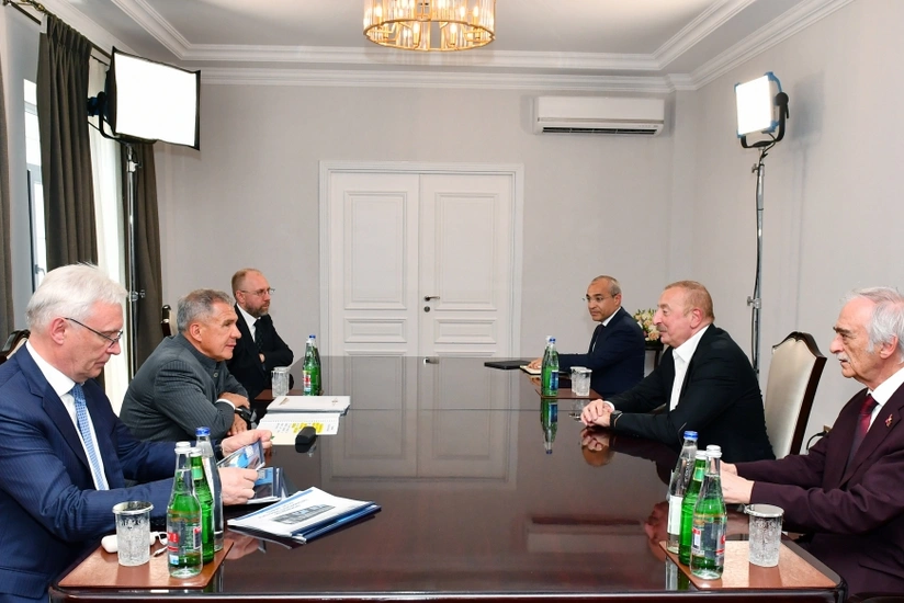 Prezident İlham Əliyevin Tatarıstanın Rəisi Rüstəm Minnixanov ilə görüşü olub - YENİLƏNİB