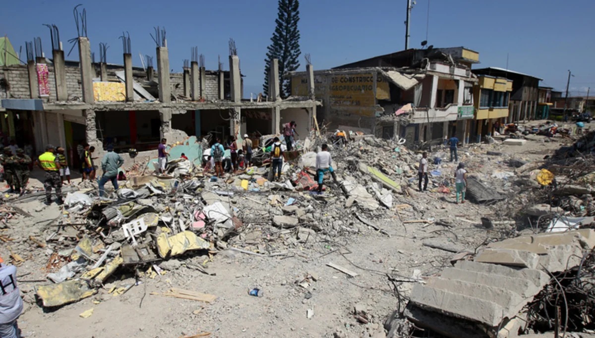 Ecuador's president imposes a one-off levy on millionaires to rebuild cities