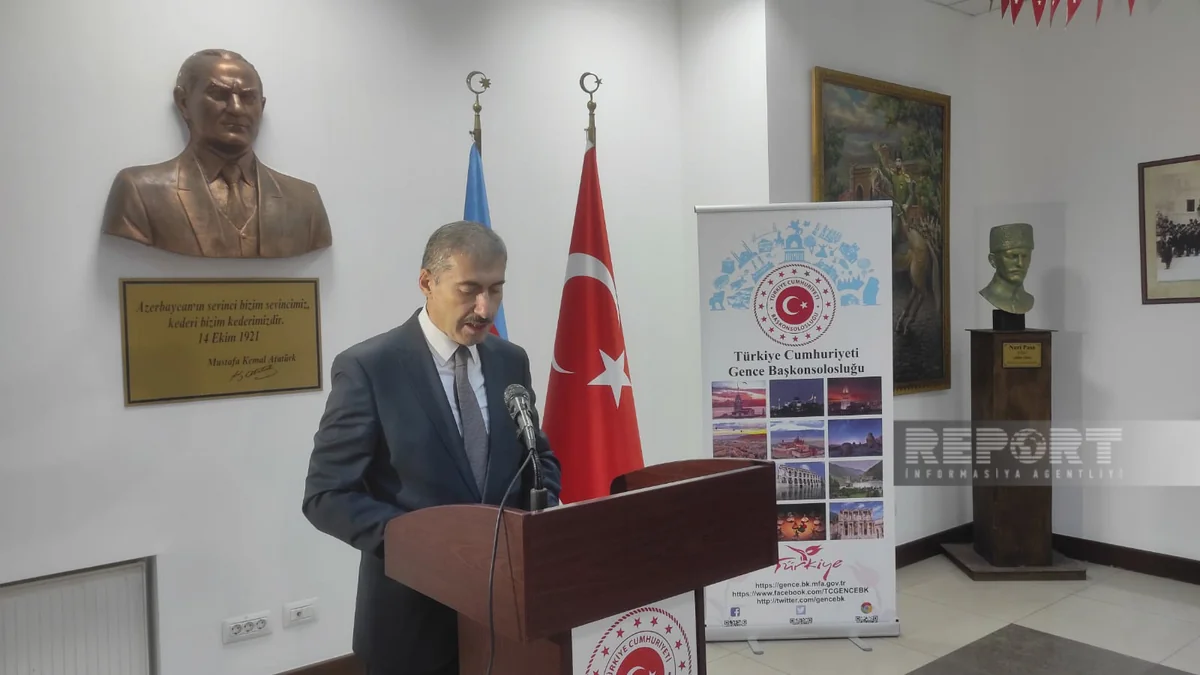 Gəncədə Atatürkün anım günü keçirilib - YENİLƏNİB