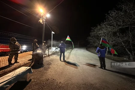 Акция на дороге Ханкенди-Лачын продолжается и в вечерние часы