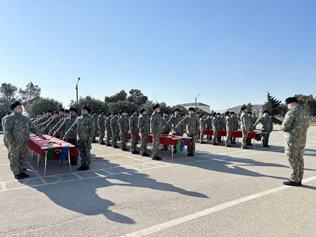 Azərbaycan Ordusunda andiçmə mərasimləri keçirilib