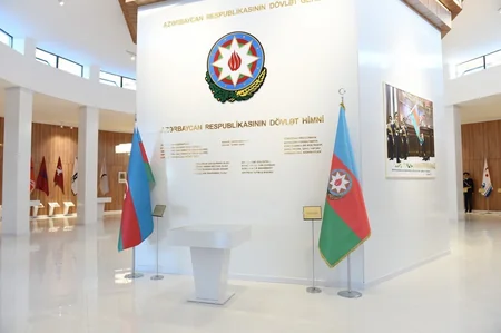 Prezident İlham Əliyev və birinci xanım Mehriban Əliyeva Şəkidə Bayraq Muzeyinin açılışında iştirak ediblər