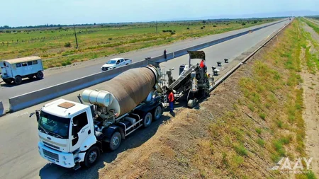 Bərdə-Ağdam avtomobil yolunun tikintisi işlərinin 88 %-i icra olunub