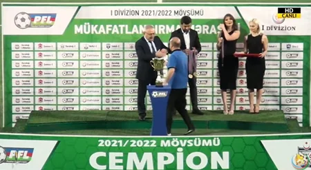 Azərbaycan I Divizionunun medalçıları mükafatlandırılıb